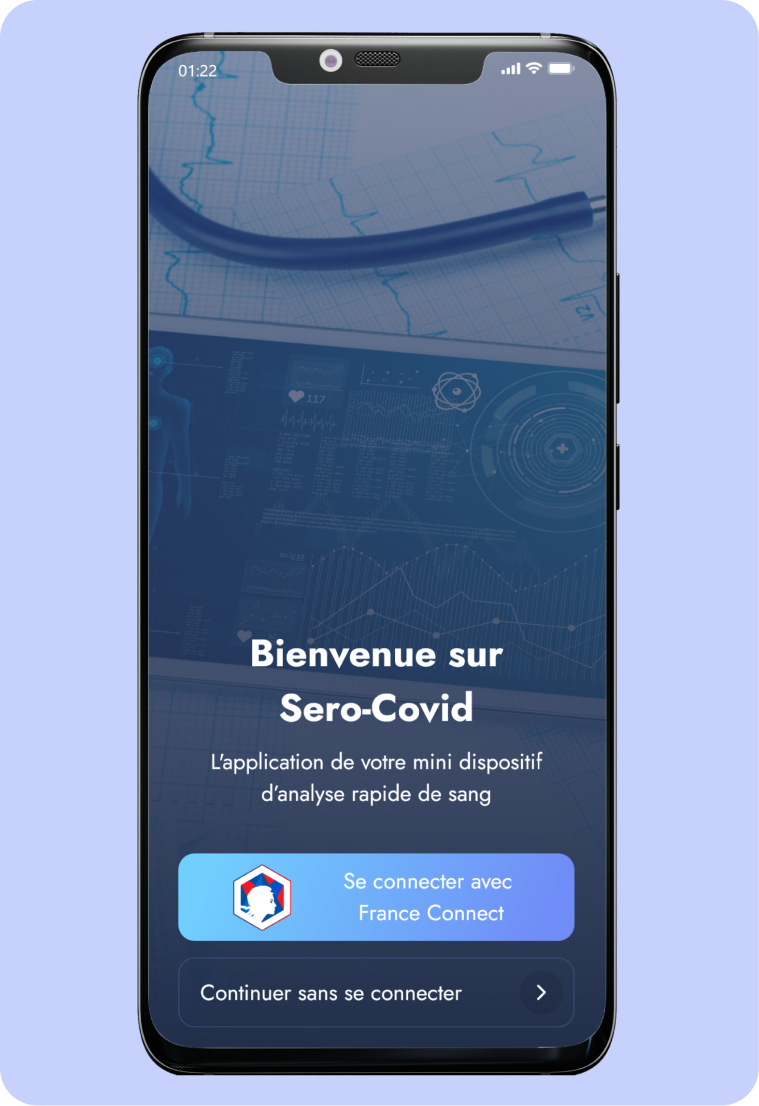 Image l'app mobile de l'écran de connexion