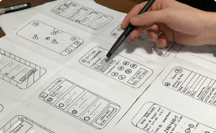 Exemple de wireframes